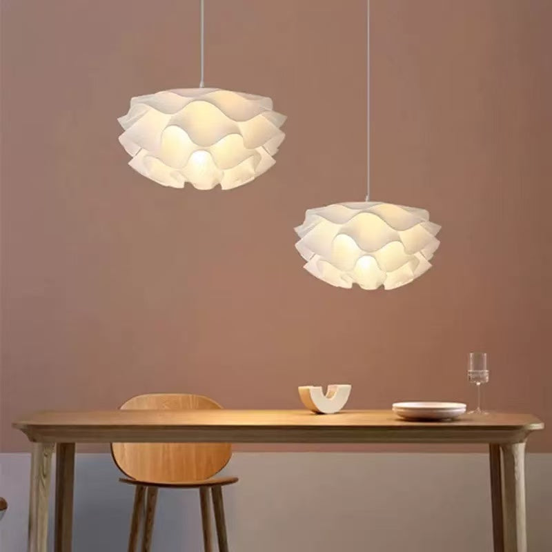 3-Step Dimming Modern Style Acrylic Flower Pendant Lamp , Adjustable Hanging Cord for Bedroom