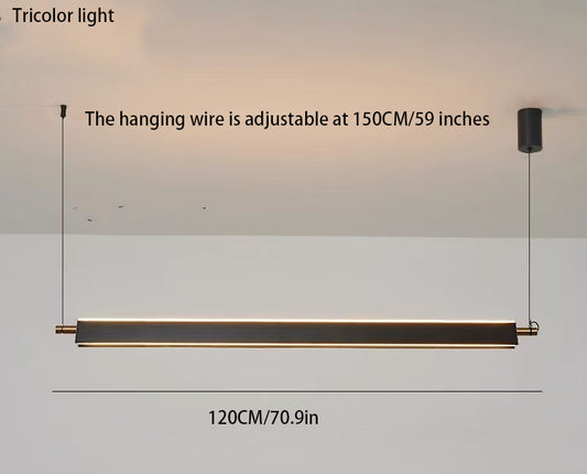 Modern Black Aluminum Linear Kitchen Island Light – 35.4''/47.2'' Sleek Design for Contemporary Spaces