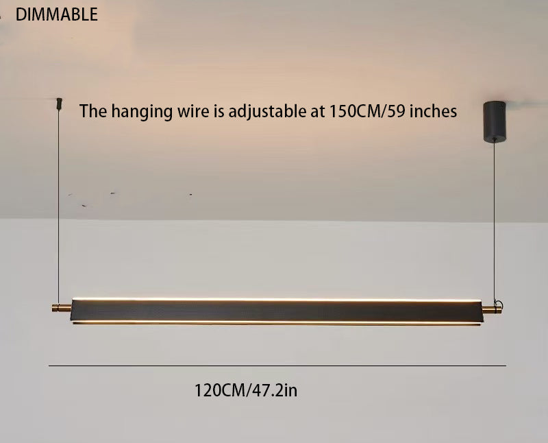 Modern Black Aluminum Linear Kitchen Island Light – 35.4''/47.2'' Sleek Design for Contemporary Spaces